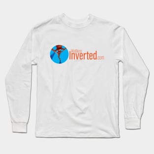 We Were Inverted Logo | Blue Circle | Orange Text Long Sleeve T-Shirt
